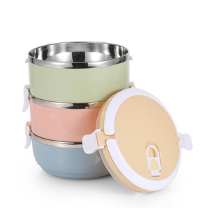 Spülmaschinenfest <span class=keywords><strong>2</strong></span> / <span class=keywords><strong>3</strong></span> Schichten Mittagessen Box Layered Und Stapelbar Edelstahl Isolierte Bento Lunch Box - Product Image 3
