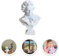 Figurines sculptures musicales statues antiques musicien tête de beethoven célèbre buste statue figurines personnages célèbres