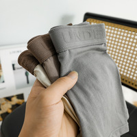 Caleçons Boxers Sportifs Mi-Hauts en Coton et Élasthanne Tricotés pour Hommes – Confortables, Respirants, Antibactériens, Motif Uni