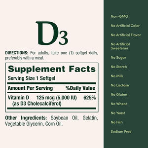 Gélules de vitamine D3 2000 UI certifiées GMP - 150 à libération rapide, soutient la santé des <span class=keywords><strong>os</strong></span> et du système immunitaire - Product Image 6