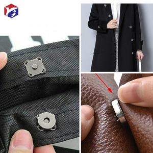 Boutons pression magnétiques prune pour fournitures de couture 15mm sac à main fermoirs bouton pour couture sacs artisanaux vêtements en cuir <span class=keywords><strong>noir</strong></span> boutons-pression - Product Image 6