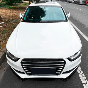 Kit de Carrocería para Audi <span class=keywords><strong>A4</strong></span> S4 B8.5 2013 <span class=keywords><strong>2014</strong></span> 2015 2016, Lip Delantero Negro Brillante ABS, Divisor de Parachoques Delantero - Product Image 4