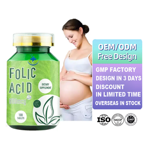 Ausreson Halal IJzer Foliumzuur Tablet Pil Prijs Voordelen Voedingsmiddelkwaliteit Supplement Vitamine 600mg Foliumzuur Tabletten - Product Image 2