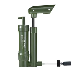 Filterwell Mini Bolso Bomba De Mão Viagem Ao Ar Livre Portátil Caminhadas Pessoais Camping Life Survival Purificador De Água Filtro Emergência