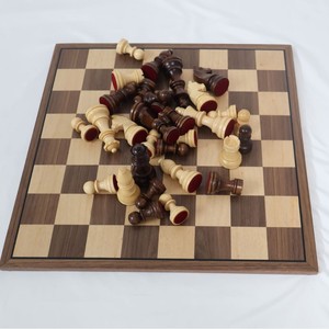 Juego de Ajedrez de lujo duradero de alta calidad, piezas <span class=keywords><strong>Staunton</strong></span> de madera de triple peso de 3,75 pulgadas, figuras altas King para juegos - Product Image 4