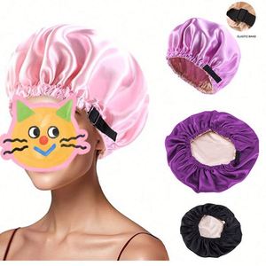 Gorro de Dormir de Seda para Mujer, Ajustable, de Satén, para Cabello Rizado Natural, Doble Capa, Antiencrespamiento, Suave, Regalos Promocionales - Product Image 1