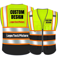 Rompi Keselamatan Hi-vis Dengan Logo Kustom, Rompi Reflektif Keselamatan Konstruksi, Seragam Kerja Industri, Visibilitas Tinggi Dengan Kantong