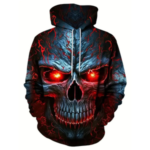 Fitspi vente en gros hommes décontracté impression 3d brûlant sweats à capuche cordon confortable surdimensionné pull à capuche sweat - Product Image 6