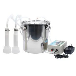 Machine à traire de vache et de moutons <span class=keywords><strong>d</strong></span>'arrêt automatique de vitesse réglable portative pompe à vide Machine à traire électrique <span class=keywords><strong>d</strong></span>'acier inoxydable - Product Image 1