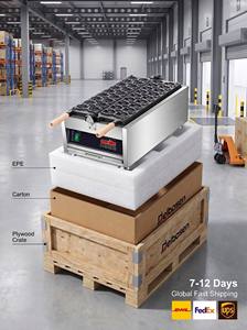 Machine <span class=keywords><strong>à</strong></span> gaufres électrique professionnelle 110V <span class=keywords><strong>à</strong></span> affichage numérique, 18 trous, pour mini-taiyaki, production en gros, certifiée CE - Product Image 5