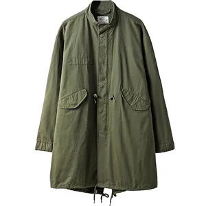 Wholesale waterproof green US german long M51 M65 filed fishtail parka jacket for men