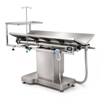 Table d'opération vétérinaire XY ACS03 avec réglage électrique de la hauteur, acier inoxydable 304 et plateau en forme de V