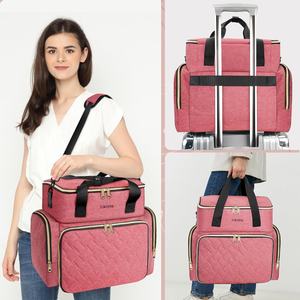 กล่องเก็บยาทาเล็บ จุขวด 60 ขวด พร้อมไฟอบเล็บ ซิปแบบพกพา กระเป๋าเดินทาง <span class=keywords><strong>2</strong></span> ช่องถอดได้ ช่องเก็บอุปกรณ์ กันน้ำ - Product Image 4