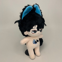 Peluche personnalisée Little Monsters avec oreilles de chauve-souris, style anime, mini-jouet doux Kpop, accessoires vestimentaires détachables