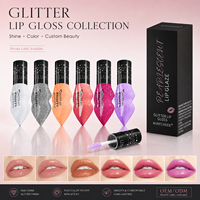 Gloss à lèvres pailleté OEM ODM, brillant à lèvres scintillant, gloss brillant, vente en gros, approvisionnement en vrac, marque privée, maquillage cosmétique pour les lèvres