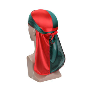 Durags en gros pour hommes, avec logo personnalisé, en soie, <span class=keywords><strong>bandana</strong></span> en soie, durags de créateur, Doo Rag à longue queue - Product Image 2