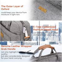 Bolsa de ordenador portátil de negocios para hombre, mochila Convertible resistente al agua 3 en 1, bolso de hombro de lona, maletín