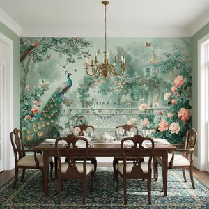 Fleurs mobiles Paon Oiseaux Pavillons Forêt Paysage Jardins Rétro <span class=keywords><strong>Fresque</strong></span> Romaine <span class=keywords><strong>Papier</strong></span> <span class=keywords><strong>peint</strong></span> - Product Image 3