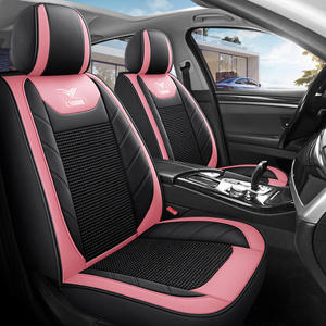 Cubierta de asiento de coche universal de 5 asientos conjunto completo cojín de asiento de coche delantero y trasero impermeable de piel sintética de lujo - Product Image 2
