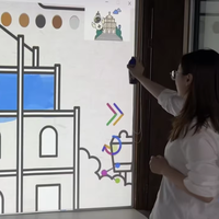 Système d'entraînement interactif de peinture par projection murale, équipement de projection murale interactif pour le dessin de graffitis numériques