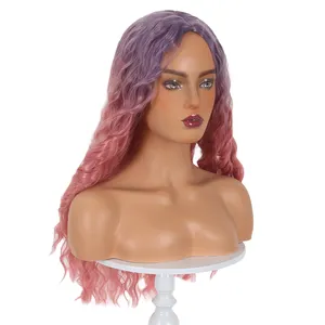 Vitality кудрявые волосы, красный женский парик на шнуровке спереди, длинный волнистый синтетический парик, термостойкий волокнистый парик