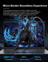 Nouvel ordinateur portable fin 15,6 16'' 12 Go 16 Go de RAM 128 Go 256 Go 512 Go 1 To SSD Int-el Ordinateur portable avec lecteur d'empreintes digitales et clavier rétroéclairé