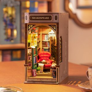 Rompecabezas 3D de Madera, Kit de Rincón de Lectura, Casa en Miniatura para Insertar en Estantes, <span class=keywords><strong>Rolife</strong></span> TGB07 Librería con Luz LED, Regalo Creativo para Mayores de 14 Años - Product Image 1