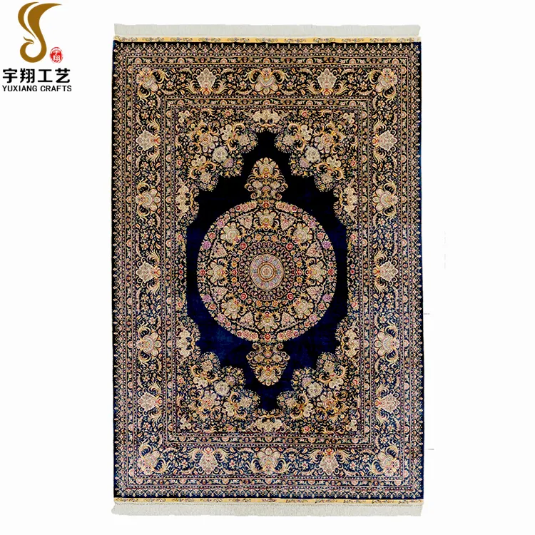 YUXIANG 6'X9' प्राचीन ओरिएंटल Handknotted रेशम कालीन रेशम क्षेत्र कालीन हाथ Knotted प्योर सिल्क कालीन