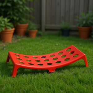 ที่วางสายยางรดน้ำสีแดง ทำจากพลาสติก สำหรับจัดเก็บและรองรับสายยางในสวน - Product Image 3