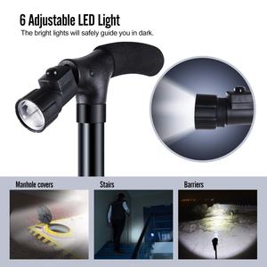 Canne de <span class=keywords><strong>marche</strong></span> Easy Up pour personnes âgées Canne de <span class=keywords><strong>marche</strong></span> pliante avec lumière LED <span class=keywords><strong>Amazon</strong></span> se vend comme des petits pains Deux poignées pour aider - Product Image 3