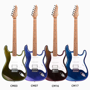 Guitare électrique décolorante Solo avec 22 frettes <span class=keywords><strong>Studio</strong></span> à domicile Musique Guitare électrique bon marché - Product Image 1