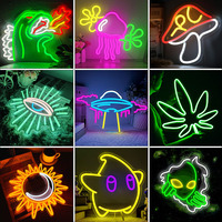 Letrero LED de Neón Personalizado con Forma de OVNI para Empresas, Hospitales, Dormitorios, Cuartos de Juegos Infantiles - Ecológico, Regulable, Personalizable en Tamaño y Color