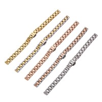 Geeignet für Smartwatch-Armband Edelstahl Metall Iwatch-Armband Drei-Perlen-Edelstahlarmband Passend für Klein Grün