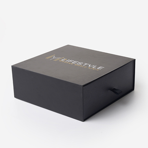 Bán buôn đen tùy chỉnh kích thước logo in tại chỗ UV lá vàng sang trọng dập nóng cứng nhắc Ngăn kéo trượt quà tặng bao bì hộp giấy - Product Image 3