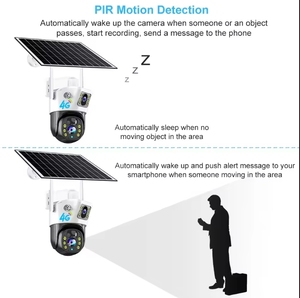 Cámara de Seguridad Solar 4G de Doble Lente 4MP y 4MP, Impermeable IP66, PTZ, Visión Nocturna a Todo Color, Aplicación <span class=keywords><strong>V380</strong></span> <span class=keywords><strong>Pro</strong></span> para Monitoreo <span class=keywords><strong>en</strong></span> Exteriores - Product Image 5