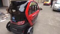 Véhicule électrique domestique à trois roues, type hatchback, propulsion arrière (RWD) R15, avec batterie au lithium, sièges en cuir et 3 places