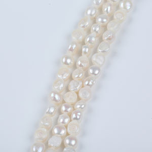 คุณภาพสูง10-11มม. ไข่มุกไข่มุกบาร็อคสีขาวไข่มุกน้ำจืดสำหรับทำเครื่องหมายเครื่องประดับ18ซม. - Product Image 2