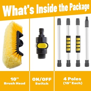 <span class=keywords><strong>Brosse</strong></span> <span class=keywords><strong>de</strong></span> <span class=keywords><strong>lavage</strong></span> <span class=keywords><strong>de</strong></span> voiture <span class=keywords><strong>télescopique</strong></span> portable à flux d'eau avec poils en PVC souple <span class=keywords><strong>pour</strong></span> le nettoyage extérieur des voitures, camions, camping-cars et bateaux, faible MOQ - Product Image 5