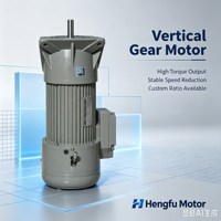 Moteur réducteur vertical triphasé à couple élevé 750W 1HP TCG, moteur à engrenages AC avec frein 220/380V IP55, moteur à faibles vibrations