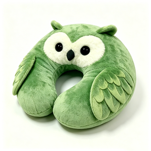 Almohada de cuello en forma de U con forma de animal personalizable, almohada de cuello de felpa con forma de búho, linda almohada de cuello de búho para viajar - Product Image 3