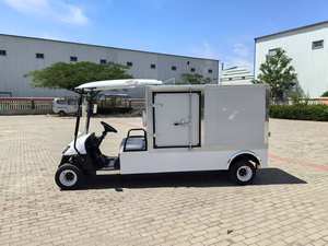 Voiturettes de golf modifiées 2 places approuvées par la CE de véhicule <span class=keywords><strong>utilitaire</strong></span> électrique avec des boîtes de cargaison - Product Image 4