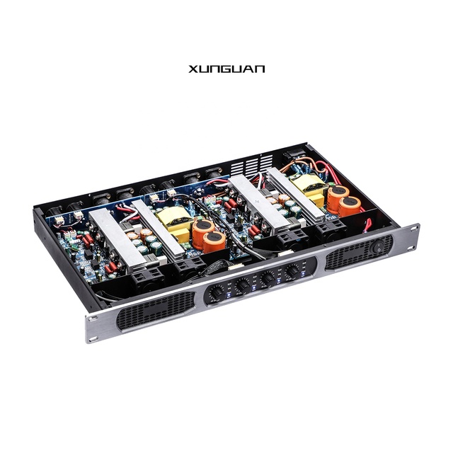DK4350 4 Channel 350W at 4ohm RMS 1U DSP Class-D Power Amplifier Manufacturers for Gathering Party KTV Conference Room