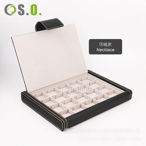 Estuche de Viaje para Joyas de Lujo de Alta Calidad, Caja Organizadora de Joyas de Cuero Funcional de Gran Capacidad con Imán - Product Image 1