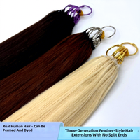 Nouveau design, 100% cheveux péruviens, pointe H6, fil tissé, non traité, Remy, décoloré, ligne de cheveux invisible effet plume, double trame machine, crochet