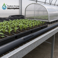 Ruban goutte-à-goutte PE noir 16 mm avec émetteur plat intégré, système d'irrigation de précision, tuyau en plastique anti-UV pour fabricant de tuyaux d'arrosage
