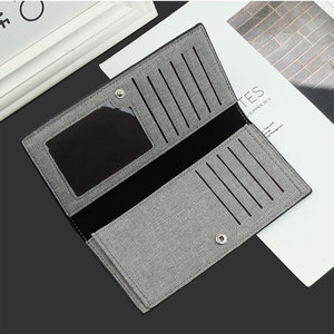 Ví dài bằng vải <span class=keywords><strong>canvas</strong></span> thời trang dành cho nam giới Ví đựng sổ séc dành cho nam sinh viên Quà tặng - Product Image 4