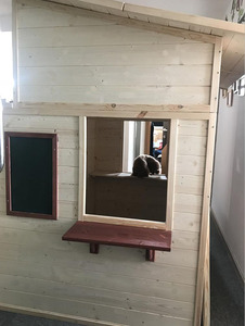 <span class=keywords><strong>Casa</strong></span> de juegos de <span class=keywords><strong>madera</strong></span> con silla de mesa Kid's Cubby House <span class=keywords><strong>Casa</strong></span> de juegos para niños <span class=keywords><strong>Casa</strong></span> de juegos ecológica moderna - Product Image 3