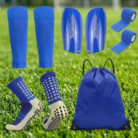 Pack d'entraînement de football 5-en-1 : Chaussettes antidérapantes, manchon de compression pour mollet, protège-tibias, bandage élastique, sac de rangement sportif – Fournisseur ODM