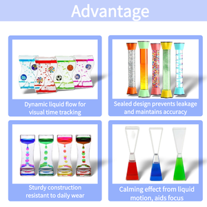 Sablier à huile liquide, jouet mouvementur à bulles, jouet sensoriel pour l'<span class=keywords><strong>autisme</strong></span>, anti-stress, décoration de bureau, cadeau, sablier liquide pour enfants et adultes - Product Image 3