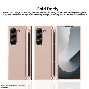 เคสโทรศัพท์ Huanmin Factory สำหรับ Samsung ZFold ลด 40% หน้าจอพับได้ ดีไซน์เรขาคณิตใหม่ พร้อมช่องใส่ปากกาแม่เหล็ก น้ำหนักเบา - Product Image 4